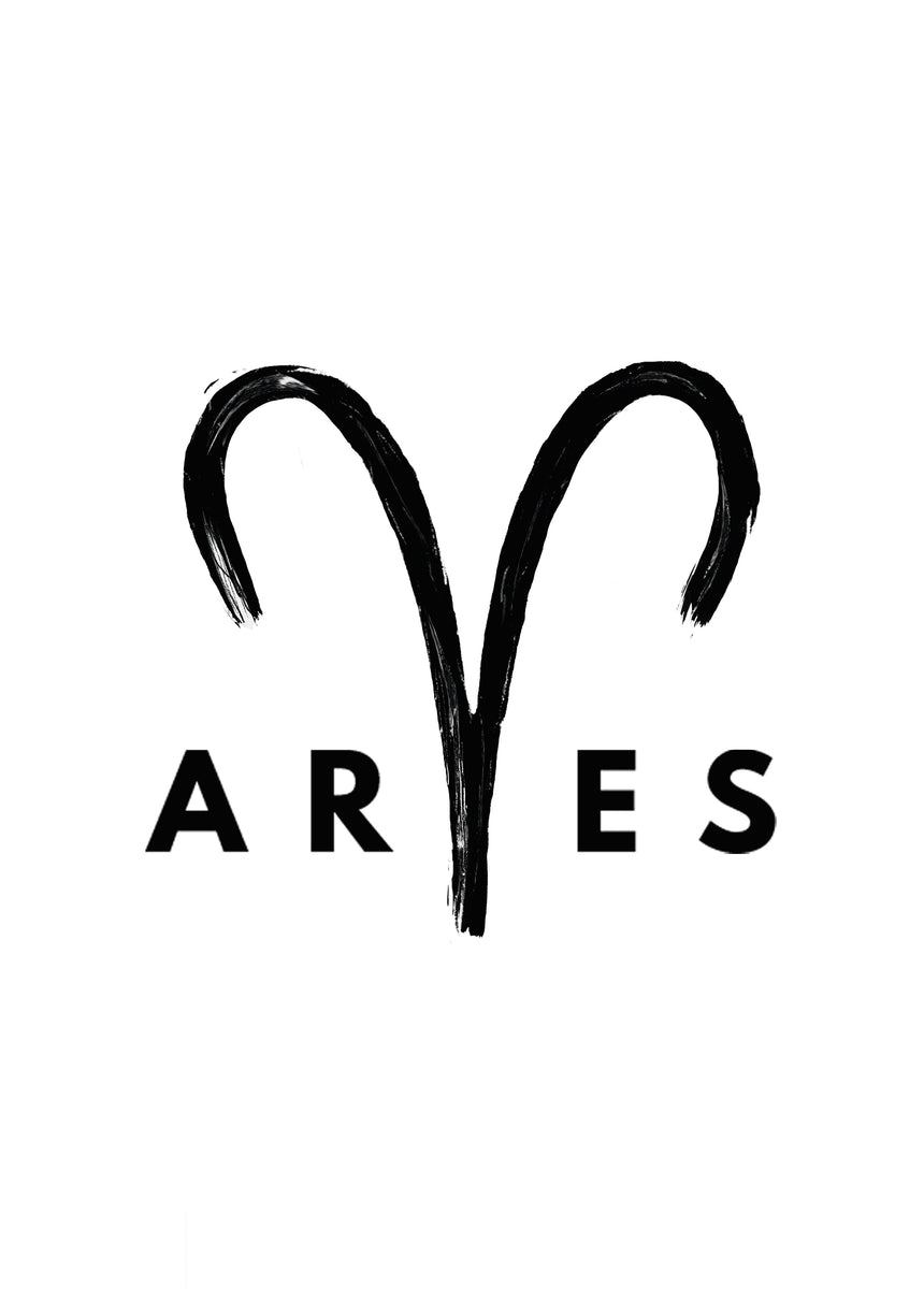 ARIES - T-Shirts (Black Letters)